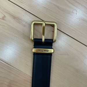 Miu Miu Black and Gold women’s belt 105cm